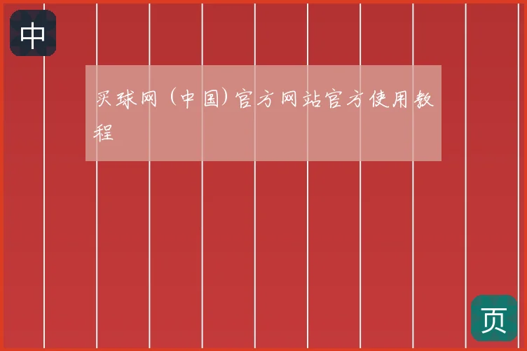 买球网 (中国)官方网站官方使用教程